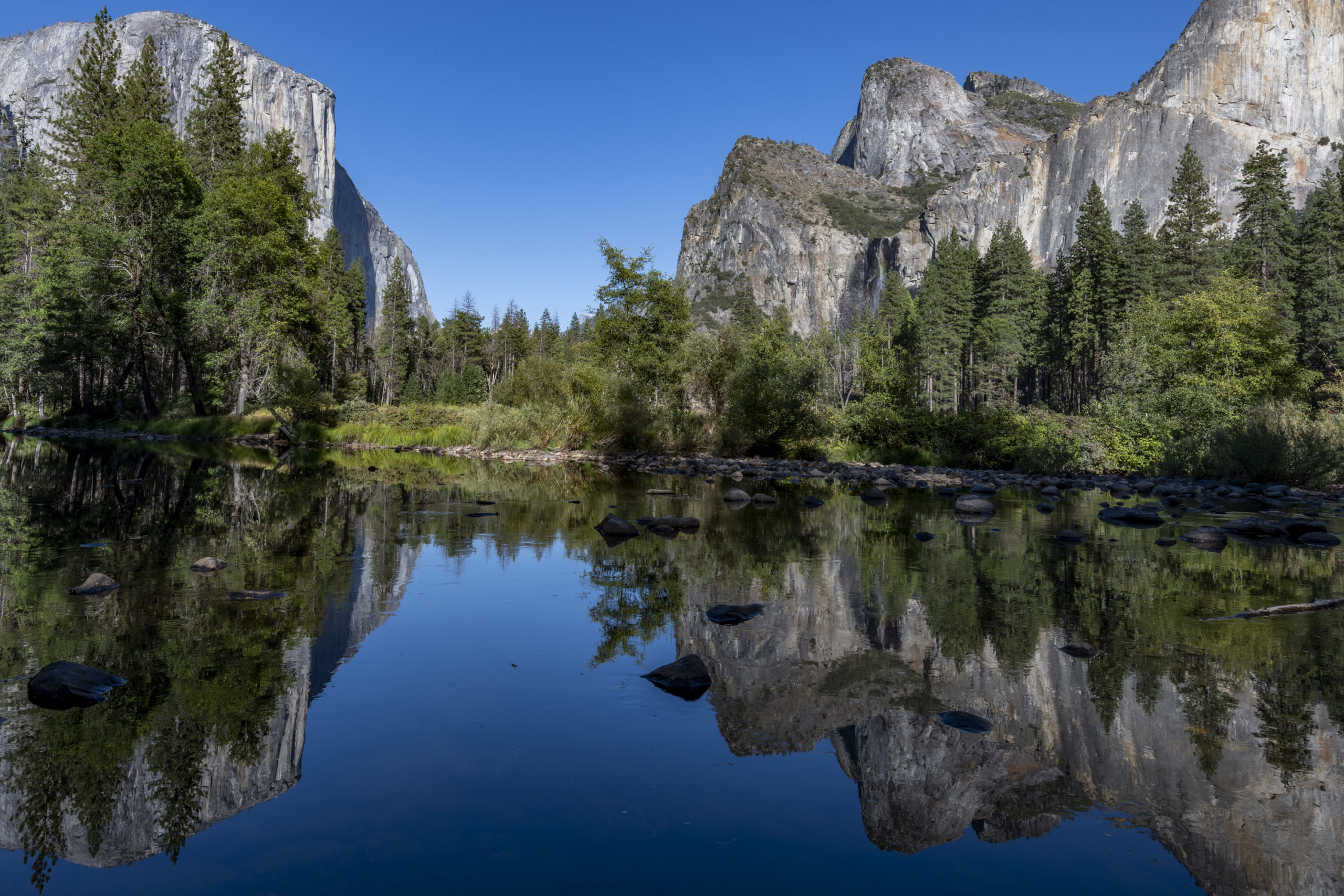Reflet half dome et el capitan - Yosemite (Californie)